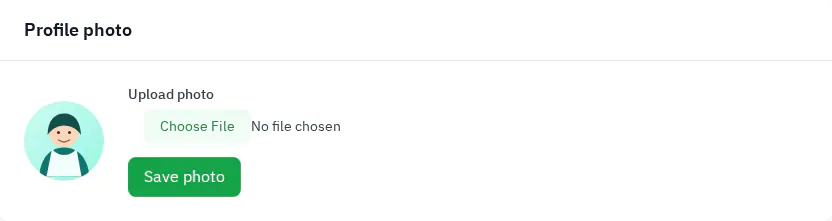 Waqar profile security page with password and active-session controls
